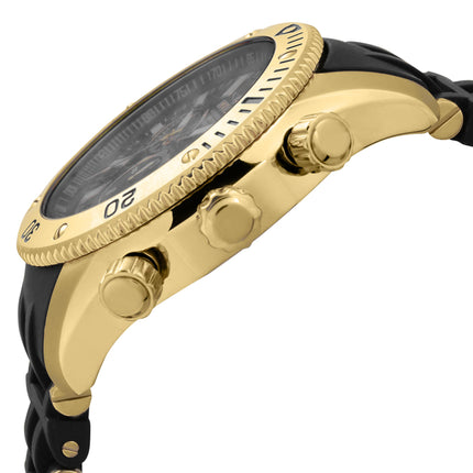 INVICTA Men's Sea Spider 50mm Gold / Black Chronograph 100m Watch