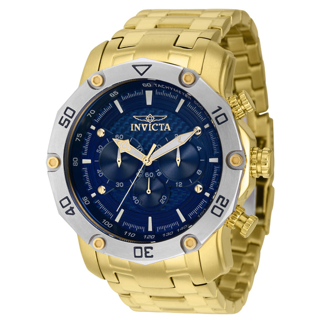 INVICTA Men's Pro Diver Colossus Marshall Chronograph 50mm Gold/Blue Carbon Steel Watch
