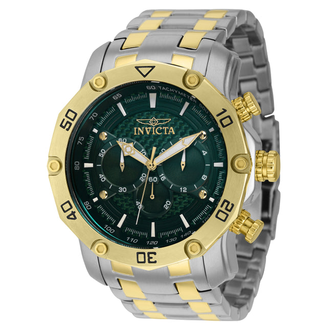 INVICTA Men's Pro Diver Colossus Marshall Chronograph 50mm Two Tone/Green Carbon Steel Watch