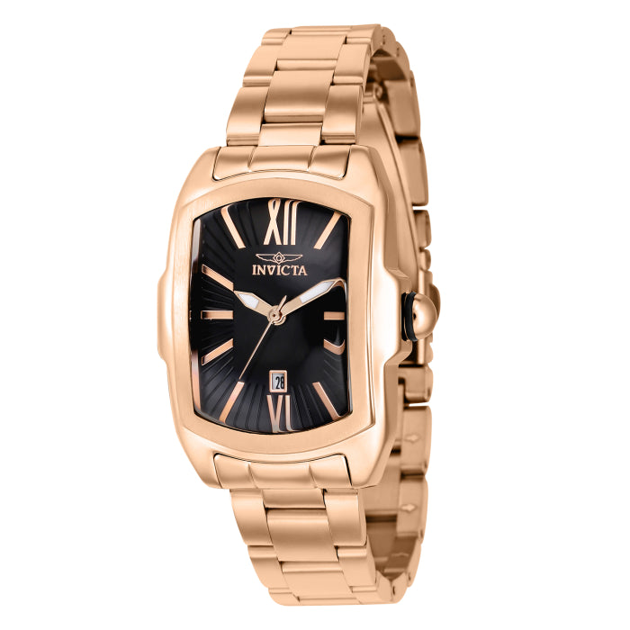 INVICTA Women's Lupah Elegance Classic Date Rose Gold/Black 29mm Watch