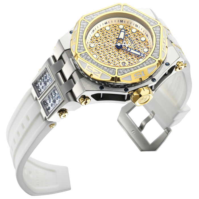 INVICTA Men's Carbon Hawk AUTOMATIC Silver/Gold 54mm Watch