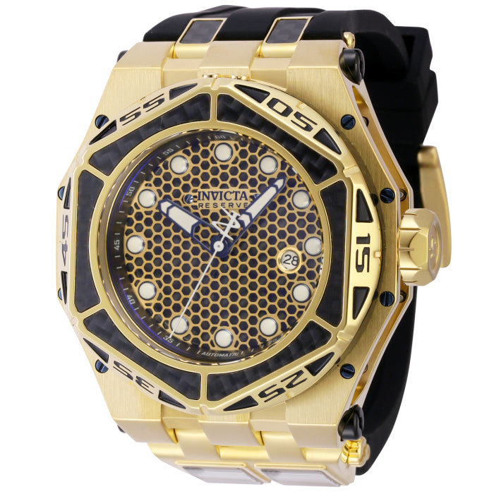 INVICTA Men's Carbon Hawk AUTOMATIC Black/Gold 54mm Watch