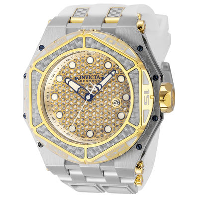 INVICTA Men's Carbon Hawk AUTOMATIC Silver/Gold 54mm Watch