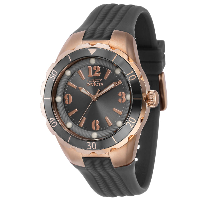 INVICTA Women's Angel Grey/Rose Gold Silicone Watch