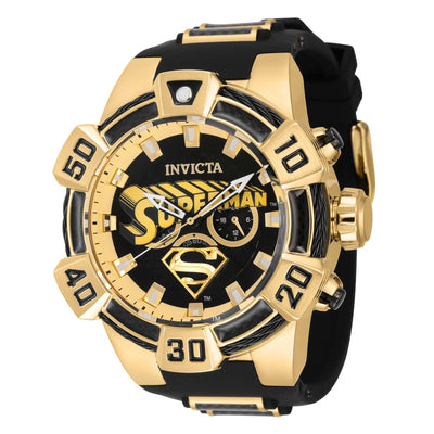 INVICTA Men's DC Comics Superman Supes Ltd Edition Chronograph 52mm Watch Gold/Black