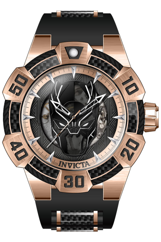 Invicta black panther watch gold sale