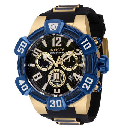 INVICTA Men's Jason Taylor JT 52mm Suisse Gold / Black Steel Infused Chronograph Watch