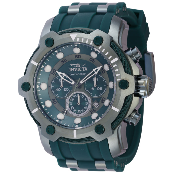 INVICTA Men's Bolt 50mm Aqua Green / Cable Chronograph Watch