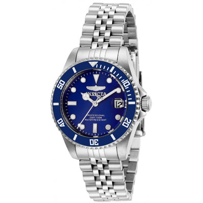 INVICTA Women's Pro Diver Lady 34mm 100m Jubilee Silver/Blue Watch