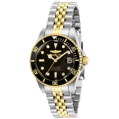 INVICTA Women's Pro Diver Lady 34mm 100m Jubilee Two Tone/Black Watch
