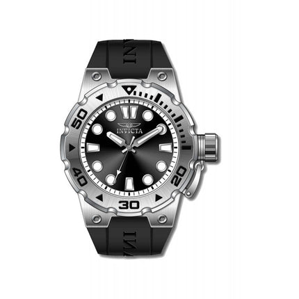 INVICTA Men's 51mm Pro Diver Chunky Silver/Black Silicone 200m Watch