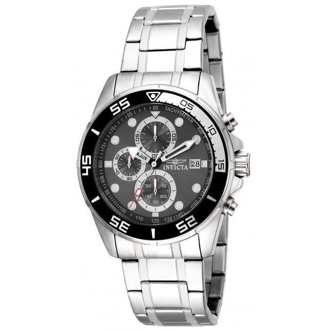 INVICTA Men's Classic Tachy Silver / Black Chronograph Watch