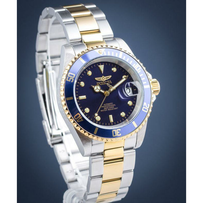 INVICTA Men's Pro Diver 40mm Automatic Two Tone Blue Watch