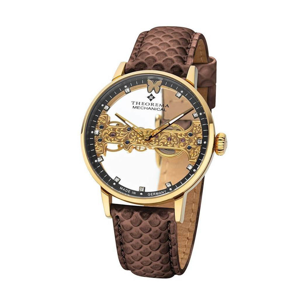 TUFINA GERMANY LADY BUTTERFLY THEOREMA GOLD | BROWN Watch