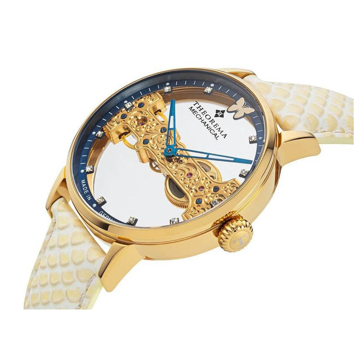 TUFINA GERMANY LADY BUTTERFLY THEOREMA GOLD | BEIGE BLUE Watch