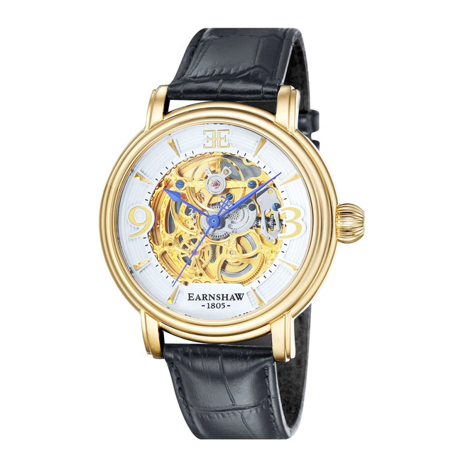 THOMAS EARNSHAW LONGCASE GRANDE SKELETON AUTOMATIC Sovereign Gold