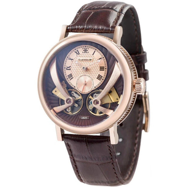 THOMAS EARNSHAW BEAUFORT ANATOLIA DOUBLE BARREL AUTOMATIC MAHOGANY BROWN