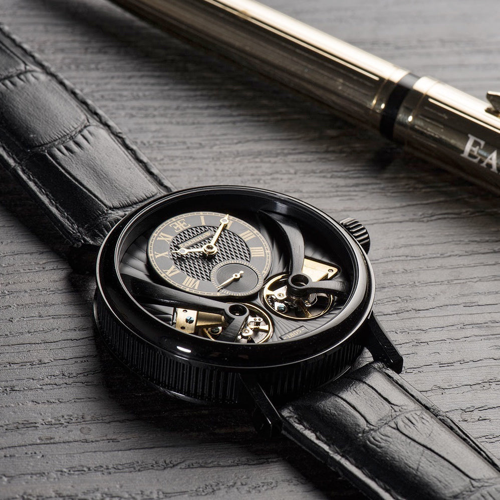 THOMAS EARNSHAW BEAUFORT ANATOLIA DOUBLE BARREL AUTOMATIC ENIGMA BLACK