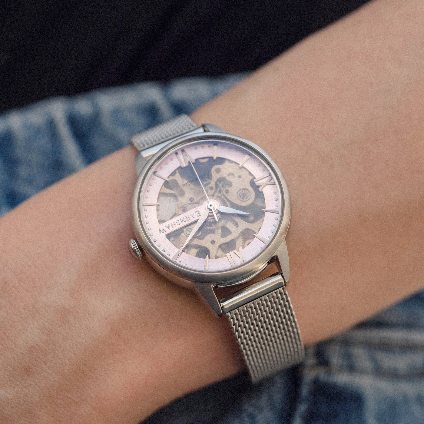 THOMAS EARNSHAW ANNING Automatic Skeleton Warm Pink ES-8150-22 Watch