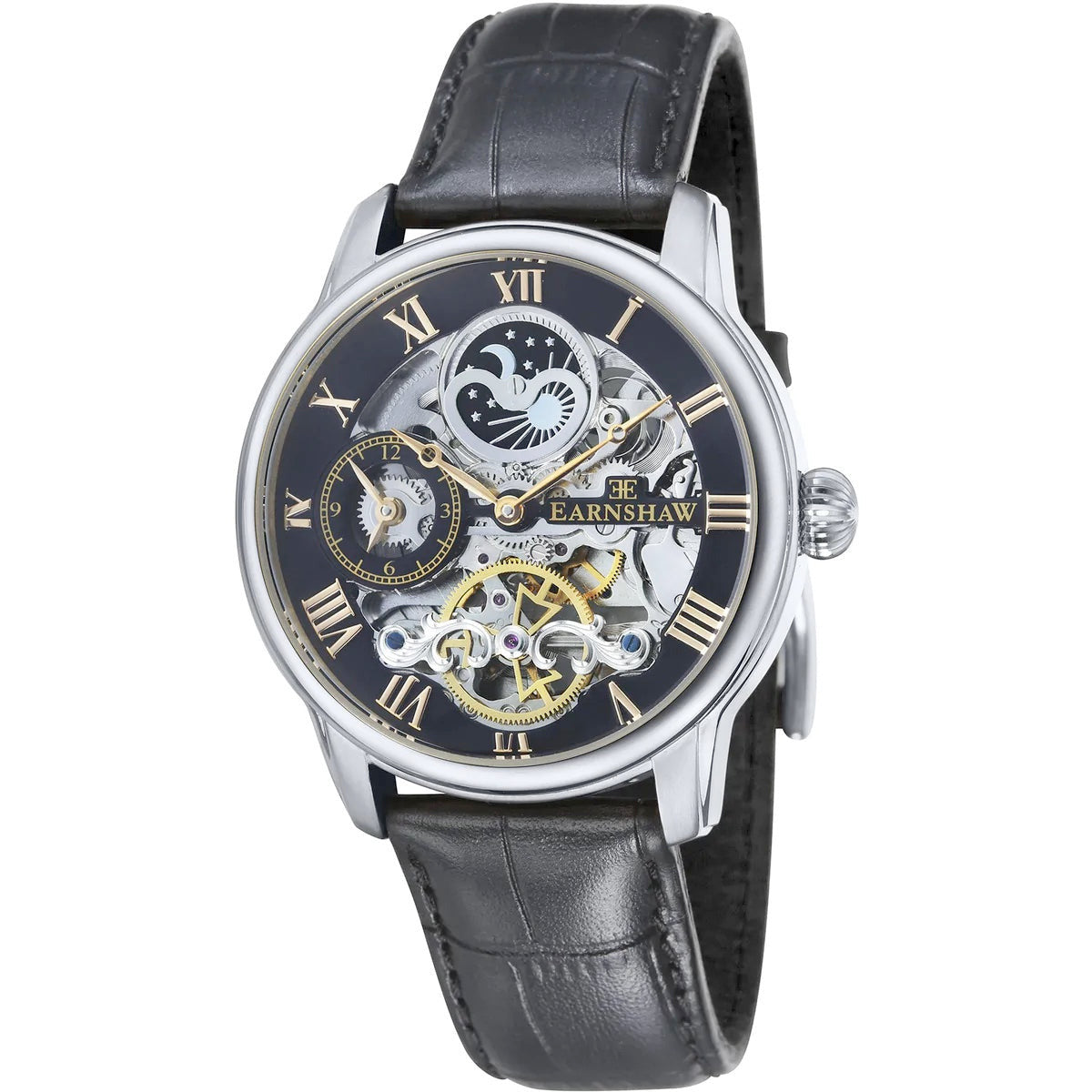 THOMAS EARNSHAW LONGITUDE DUAL TIME AUTOMATIC HERITAGE BLACK