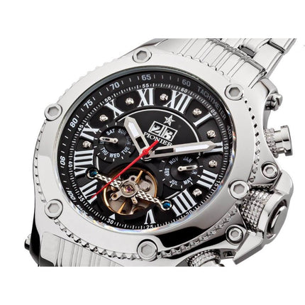 TUFINA GERMANY NEW YORK DIAMONDS PIONIER STEEL SILVER | BLACK Watch