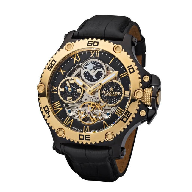 TUFINA GERMANY HAWAII PIONIER DUAL TIME GOLD | BLACK Watch