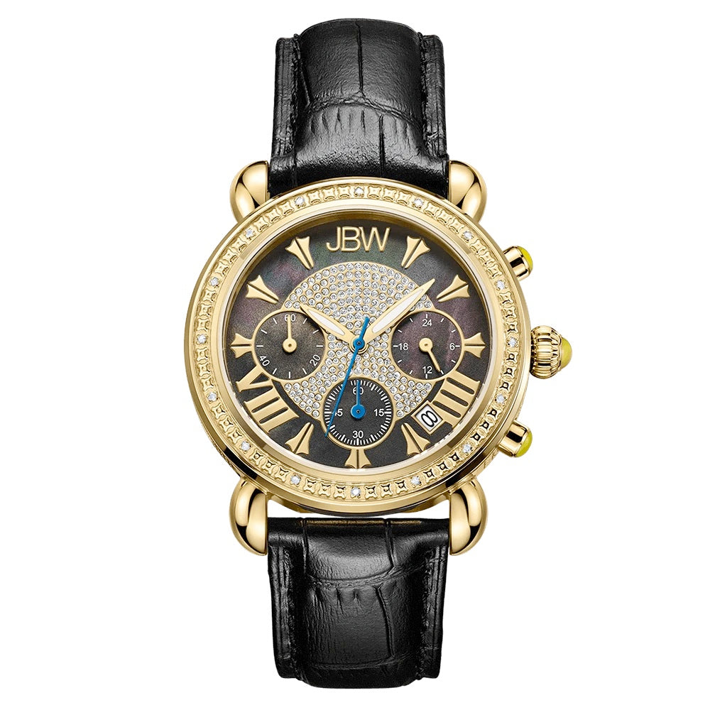 JBW Victory 16 Diamonds 18k Gold Plated Watch