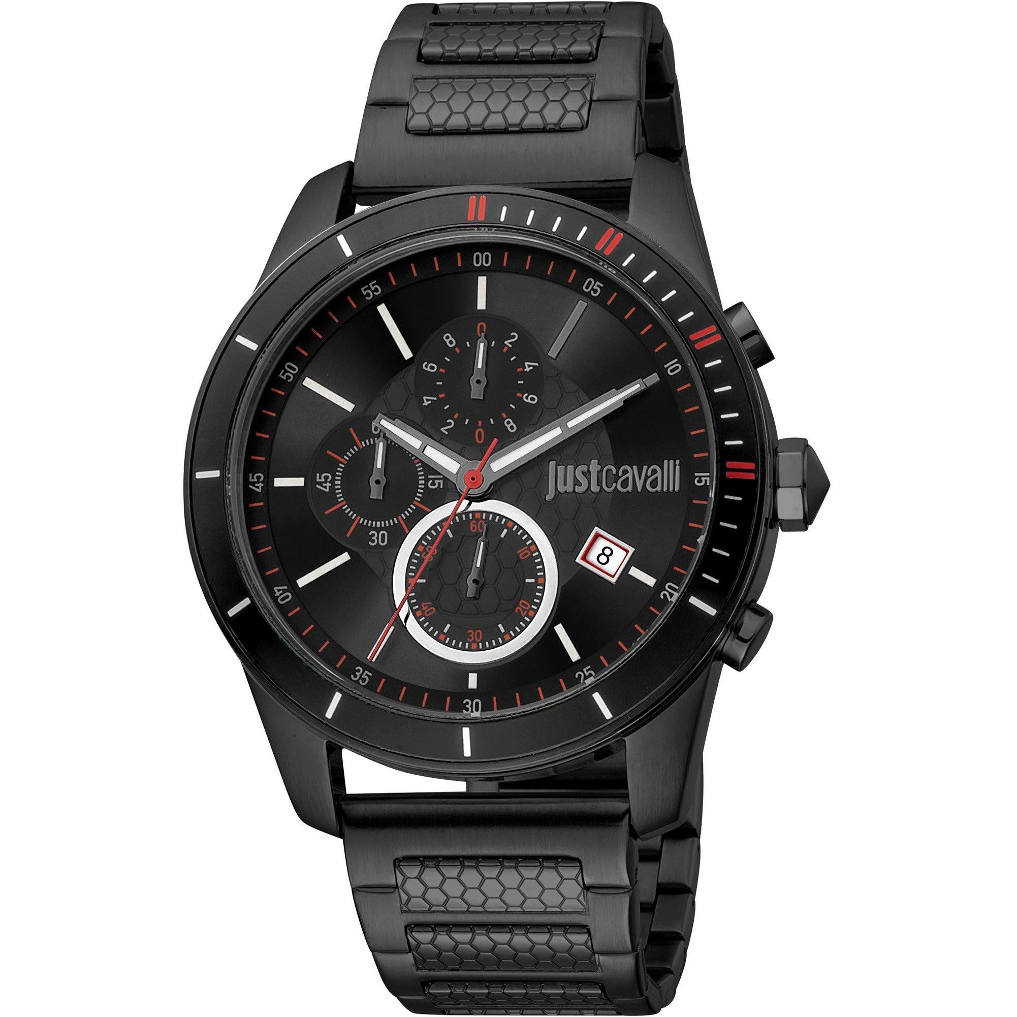 JUST CAVALLI Men's Dark Black Ionized Watch