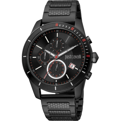 JUST CAVALLI Men's Dark Black Ionized Watch