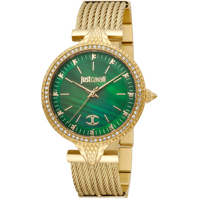 JUST CAVALLI Vixen Wire Gold/Green Watch