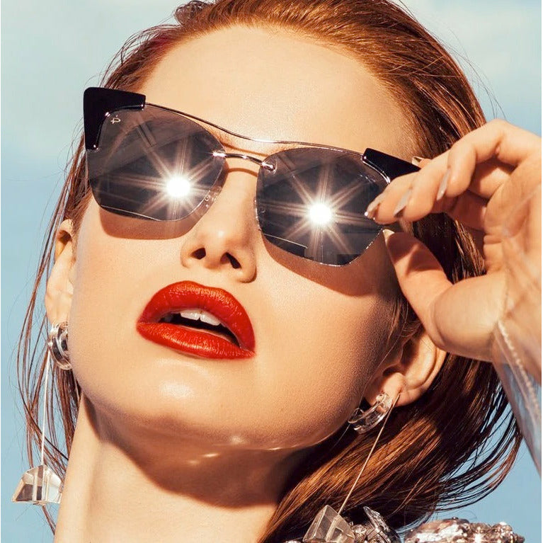 PRIVE REVAUX MADS x Madelaine Petsch / Caviar Black Palladium Sunglasses