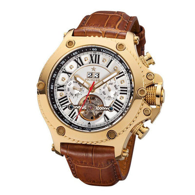 TUFINA GERMANY NEW YORK DIAMONDS PIONIER GOLD | BROWN Watch