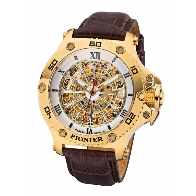 TUFINA GERMANY BARCELONA PIONIER GOLD | BROWN WHITE Watch