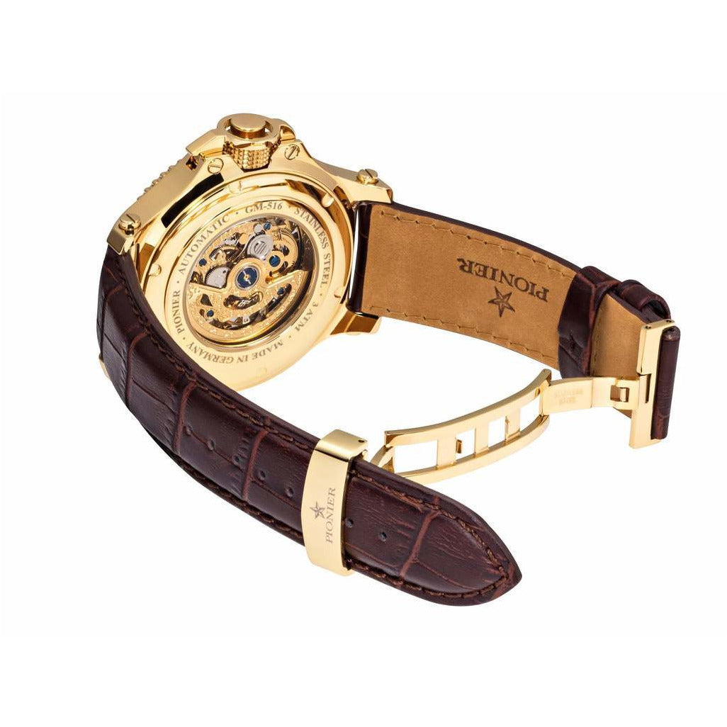 TUFINA GERMANY BARCELONA PIONIER GOLD | BROWN BLACK Watch