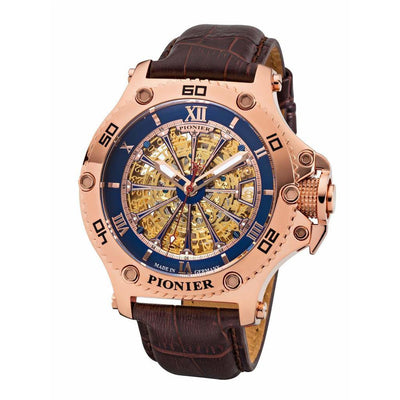 TUFINA GERMANY BARCELONA PIONIER ROSE GOLD | BROWN BLUE Watch