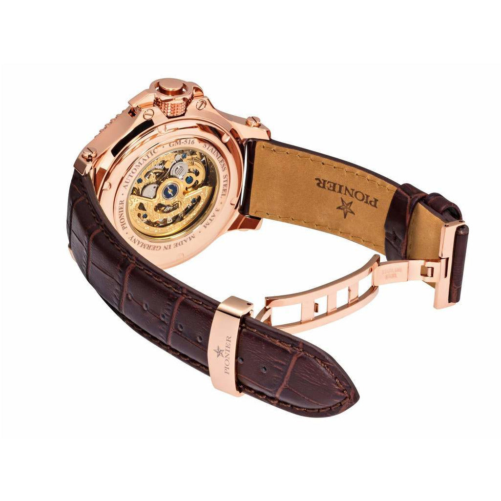 TUFINA GERMANY BARCELONA PIONIER ROSE GOLD | BROWN BLUE Watch