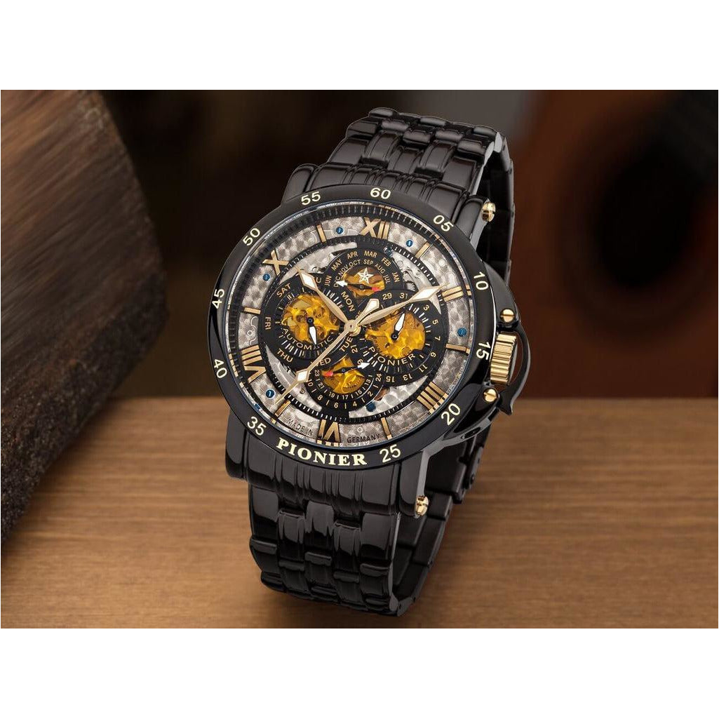 TUFINA GERMANY DUBLIN DIAMONDS PIONIER STEEL BLACK Watch