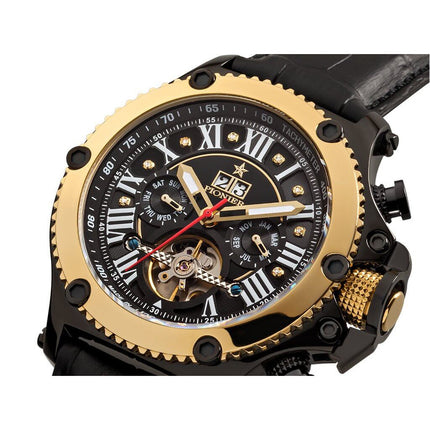 TUFINA GERMANY NEW YORK DIAMONDS PIONIER BLACK | GOLD Watch