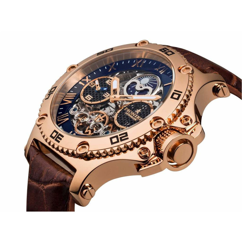 TUFINA GERMANY HAWAII PIONIER DUAL TIME ROSE GOLD | BROWN Watch