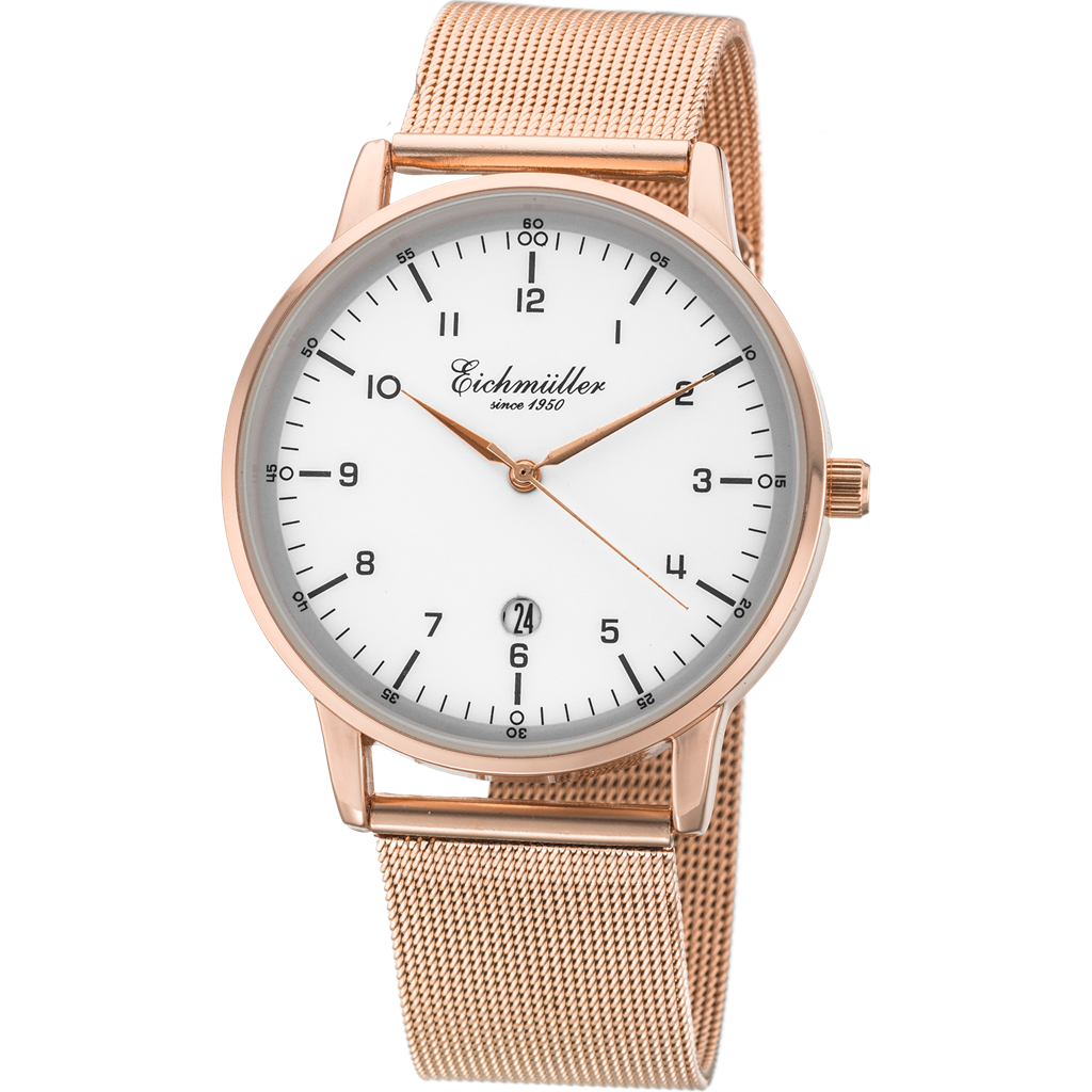 EICHMULLER since 1950 Classic Date Milanese Rose Gold/White Watch