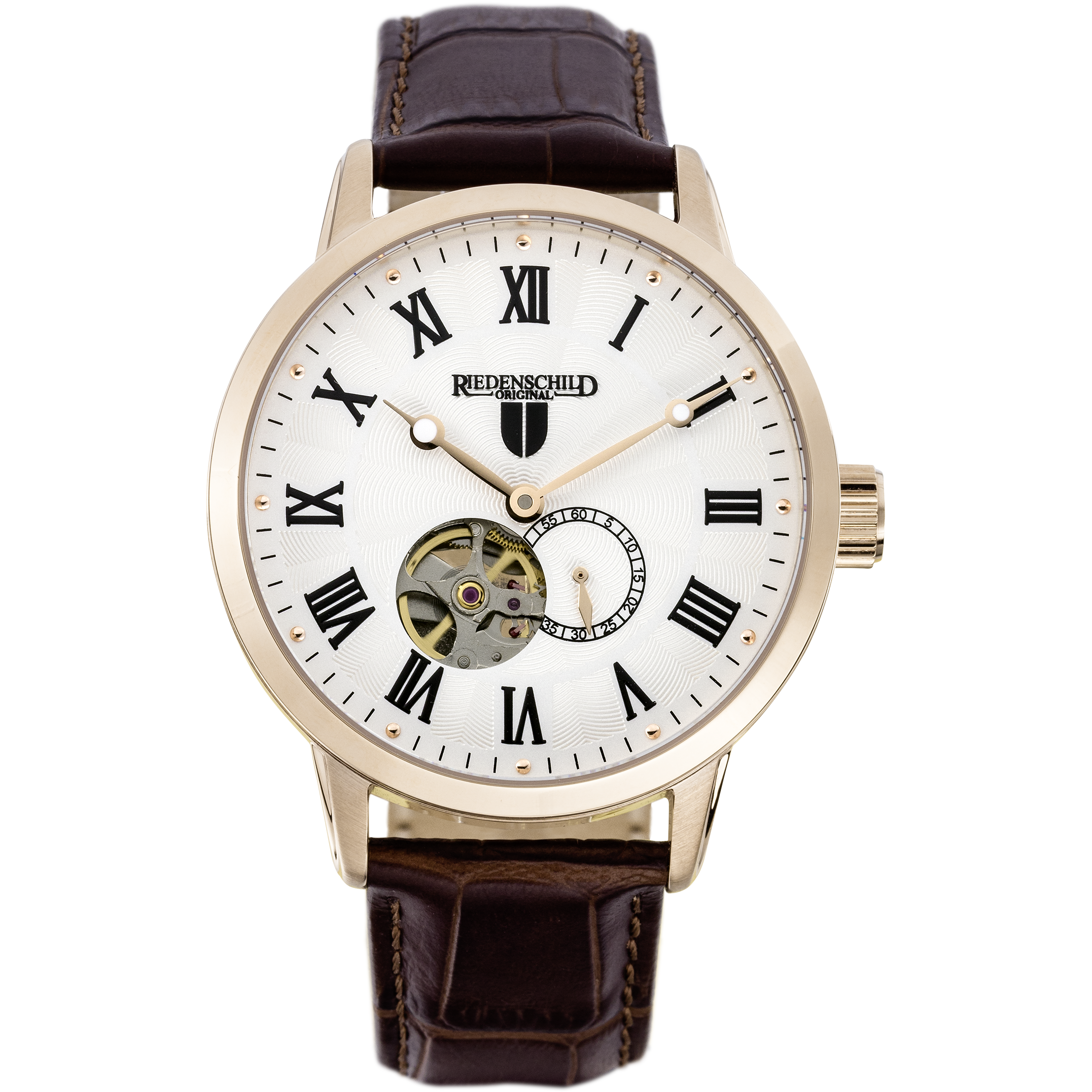 RIEDENSCHILD ORIGINAL Automatic Reich Power Reserve Rose Gold/Brown Watch