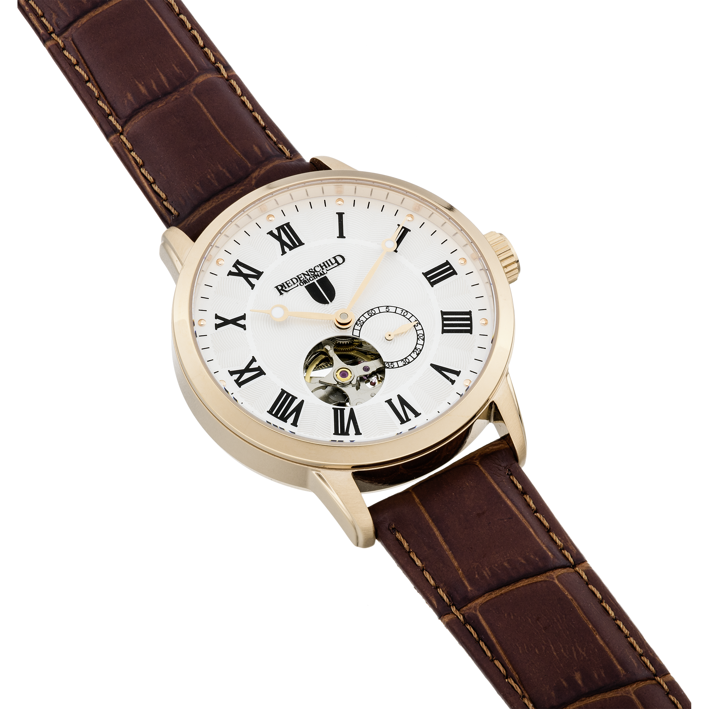 RIEDENSCHILD ORIGINAL Automatic Reich Power Reserve Rose Gold/Brown Watch