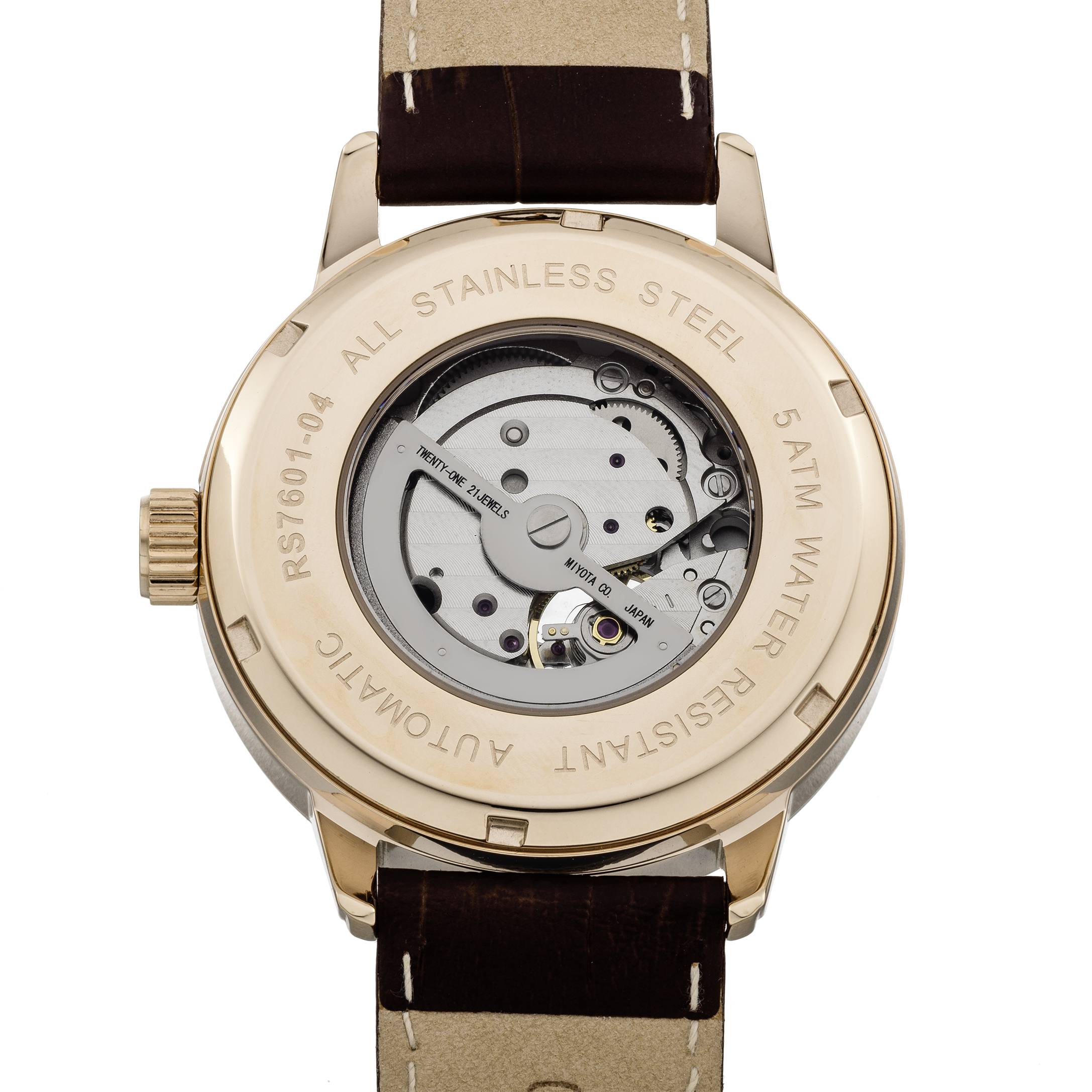 RIEDENSCHILD ORIGINAL Automatic Reich Power Reserve Rose Gold/Brown Watch