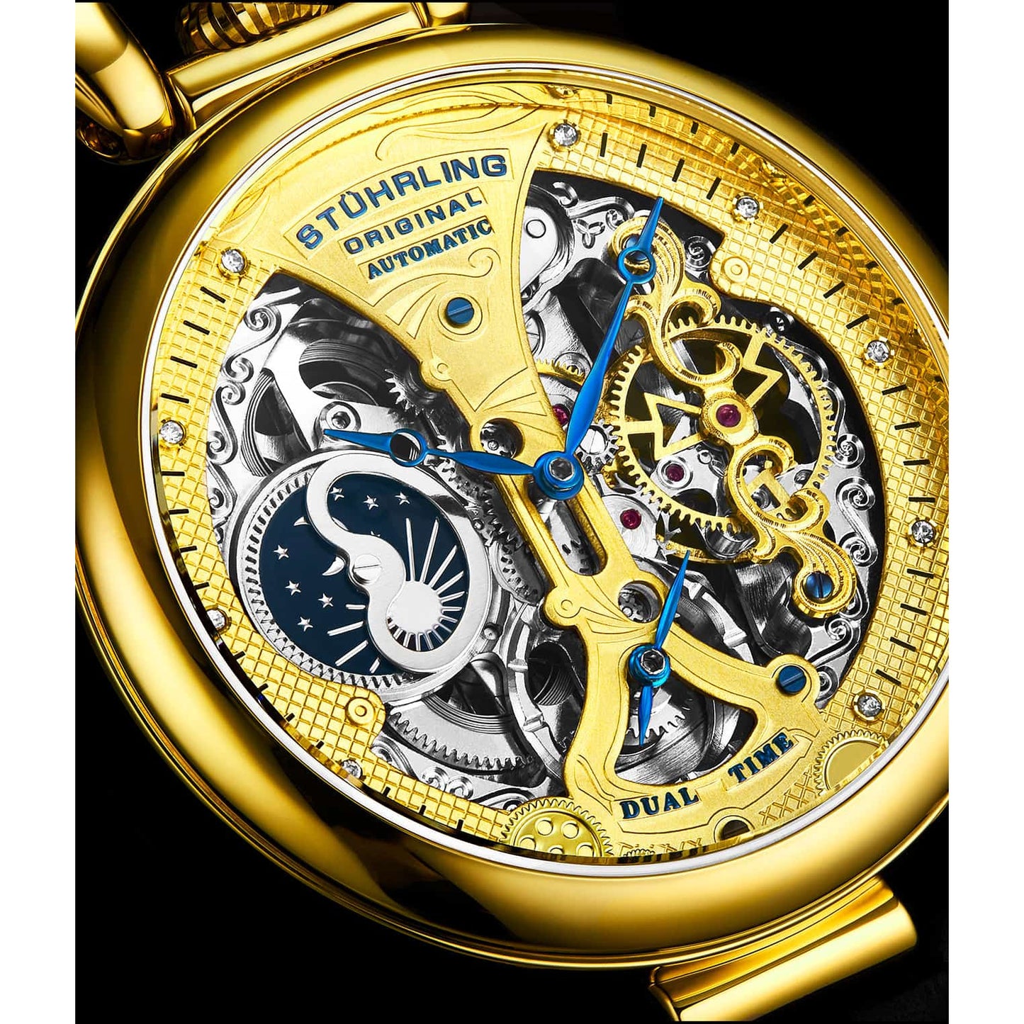 STUHRLING ORIGINAL Emperor's Grand DT II Gold Watch