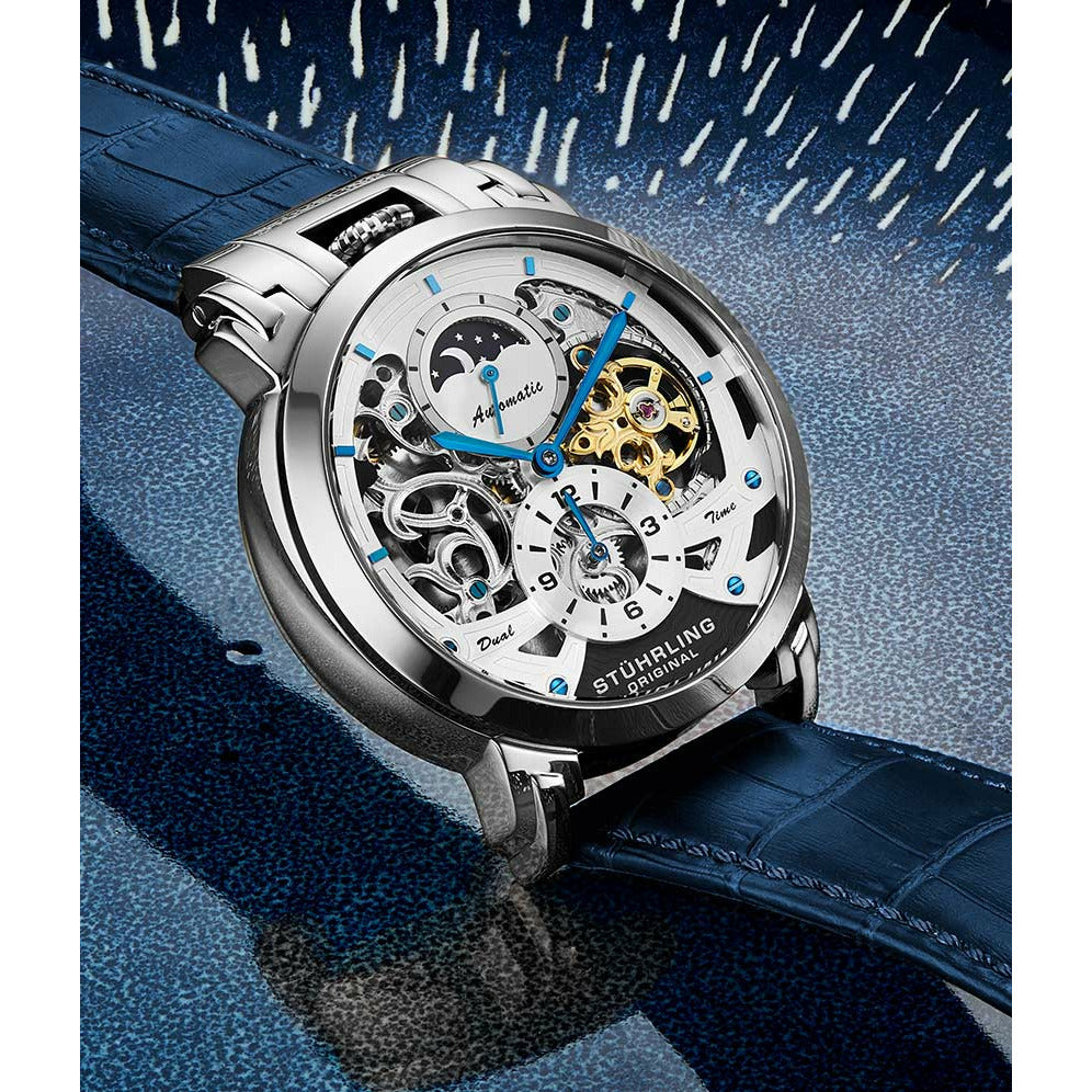 STUHRLING ORIGINAL Menai Automatic 47mm Skeleton Watch