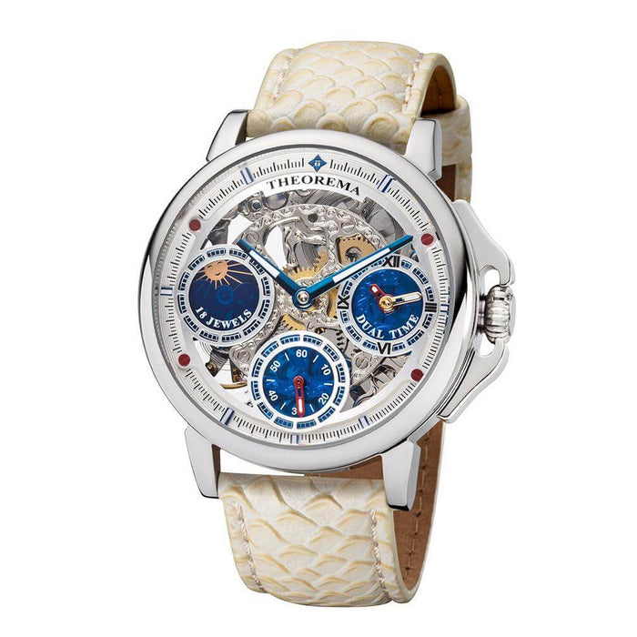 TUFINA GERMANY BEUNOS AIRES THEOREMA DUAL TIME SILVER | BEIGE Watch