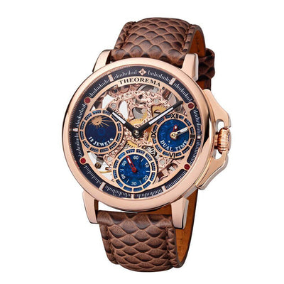 TUFINA GERMANY BEUNOS AIRES THEOREMA DUAL TIME ROSE GOLD | BROWN Watch
