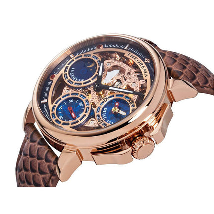 TUFINA GERMANY BEUNOS AIRES THEOREMA DUAL TIME ROSE GOLD | BROWN Watch