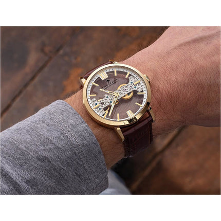 TUFINA GERMANY SAN FRANCISCO THEOREMA GOLD | DARK BROWN Watch
