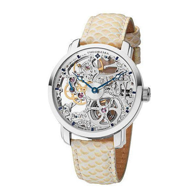 TUFINA GERMANY VENEZIA THEOREMA FULL SKELETON SILVER | BEIGE Watch